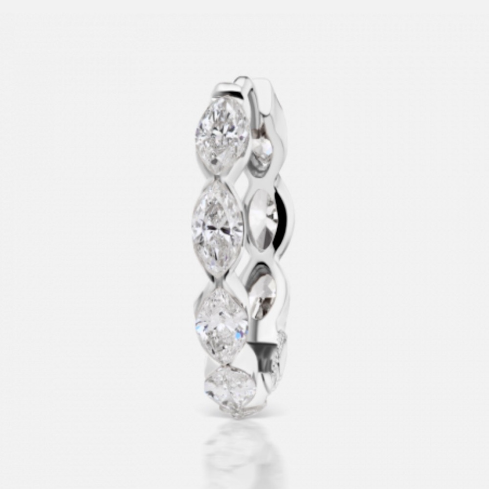 MARIA TASH 11mm marquise diamond clicker hoop